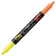 Текстовыделители двухцветные Pentel Twin Checker 3.5 мм SLW8-GF желто-оранжевый
