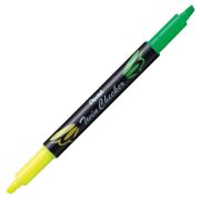 Текстовыделители двухцветные Pentel Twin Checker 3.5 мм SLW8-GK желто-салатовый