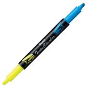 Текстовыделители двухцветные Pentel Twin Checker 3.5 мм SLW8-GS желто-голубой