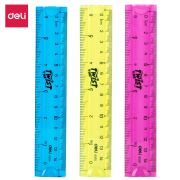 Линейка Deli E6205 пластик дл.15см ассорти двухстороняя шкала