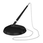 Ручка шариковая  BRAUBERG арт.141347 Стенд-Пен, с подставкой, на цепочке, черный корпус, 0,5мм,синяя