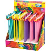 Ручка шариковая Centrum 89036 ДЕЛЬФИН, синие чернила, 0,7мм, цвета ассорти