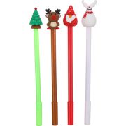 Ручка шариковая Centrum 89673 0,7 мм синяя Новый год: елка, санта, северный олень, белый олень