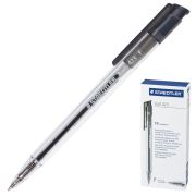 Ручка шариковая STAEDTLER корпус прозрачный, узел 0,7мм, линия 0,45мм, черная, 423 F-9