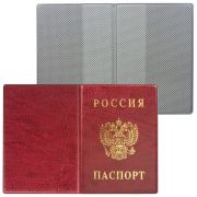 Обложка для паспорта России 2203.В-103 бордовый, вертикальный, ПВХ