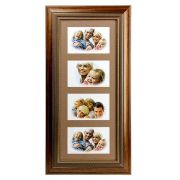 Фоторамка пластиковая Еллоу-Фото мультирама с паспарту PS-4-2050 Ампир бронза 20x50 4 фото 10x15