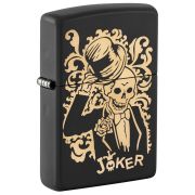 Зажигалка Zippo 29 632 ZIPPO Skull Design с покрытием Black Matte, латунь/сталь, черная