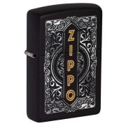 Зажигалка ZIPPO 49 535 ZIPPO DESIGN Classic с покрытием Black Matte, латунь/сталь, черная
