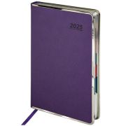 Ежедневник GALANT Infinity Silver 115723 датированный 2025 А5 (148*218мм),кожзам, фиолетовый