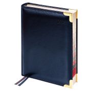 Ежедневник датированный Delucci DD5_89601 2025г, А6, 184л., Гладкая кожа, зол. срез, черный