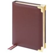 Ежедневник датированный Delucci DD5_90602 2025г, А6, 184л., Фактурная кожа, зол. срез, коричневый