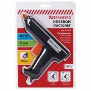 Клеевой пистолет BRAUBERG 100Вт для стержня 11мм, BRAUBERG, в блистере, 670325