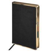 Ежедневник GALANT Infinity Gold 117500 датированный 2026 А5 (148*218мм),кожзам, черный