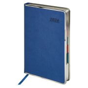 Ежедневник GALANT Infinity Silver 117496 датированный 2026 А5 (148*218мм),кожзам, синий