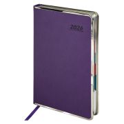 Ежедневник GALANT Infinity Silver 117498 датированный 2026 А5 (148*218мм),кожзам, фиолетовый