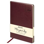 Ежедневник датированный BRAUBERG Imperial 117248 А4, бордо, 2026г.