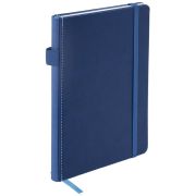 Блокнот BRAUBERG А5 (135х212мм),Edge, 80л, под кожу, клетка, синий, 117149