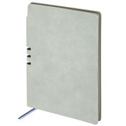 Блокнот BRAUBERG А5 (140х200мм),NEBRASKA, 80л, гибкий кожзам, линия, серый, 113410