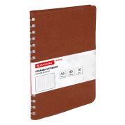 Блокнот BRAUBERG А5 (148x218мм), Office PRO, под кожу, гребень, 80л, коричневый, 111044