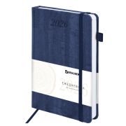 Ежедневник датированный BRAUBERG Wood 117106 А5 (138х213мм) датированный 2026 кожзам, синий