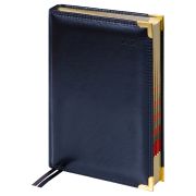 Ежедневник датированный Delucci 2026г., А5, 184л., Гладкая кожа, зол. срез, черный DD6_89501