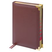 Ежедневник датированный Delucci 2026г., А5, 184л., Фактурная кожа, зол. срез, корич DD6_90502