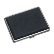 Портсигар S300B-3713-16-2 S.Quire, нержавеющая сталь, искуственная кожа, чёрный, 7,4х9,5х1