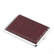 Портсигар NSO21-95Bu-RB сталь+иск кожа, 74*95*18мм