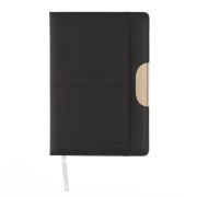 Записная книжка PC21-B02-2 в обложке, черная, 14*20.5см
