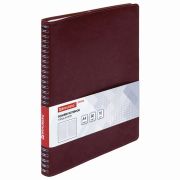 Блокнот BRAUBERG БОЛЬШОЙ ФОРМАТ А4(200x252мм), Office PRO, под кожу, гребень, 80л,коричневый, 111047