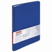 Блокнот BRAUBERG БОЛЬШОЙ ФОРМАТ А4(200x252мм), Office PRO, под кожу, гребень, 80л,синий, 111048