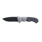 Нож Stinger FK-H152GG 75мм рукоятка сталь/пластик чёрный с клипом FK-H152GG