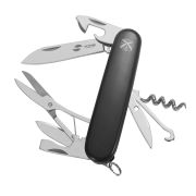 Нож перочинный Stinger FK-K5018-8P 90 мм, 13 функций, лезвие и инструменты из нерж стали, черный