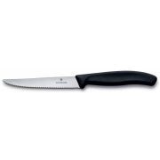 6.7233.20 Нож столовый  Victorinox стальной для стейка лезв.110мм серрейт. заточка черный