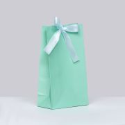 Пакет ламинированный вертикальный подарочный с лентой «Бирюзовый» 13 х 23 х 7 см, 9561215