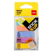 Закладки самокл. пластиковые Deli EA11902 43x12мм 5цв.в упак. 20лист, пастельные цвета