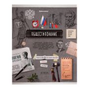 Тетрадь предметная BRAUBERG COLLAGE, 48л.,twin лак ОБЩЕСТВОЗНАНИЕ, клетка, 404030